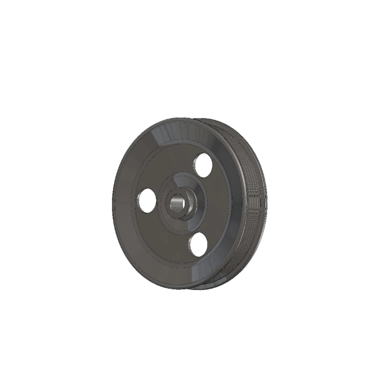 Power steering pulley, flat belt, 6-groove, 5.75"