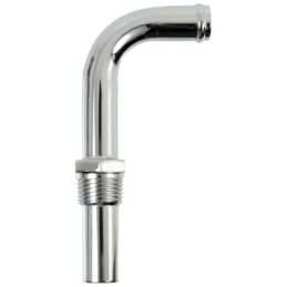 1969 - 1973 Ford Mustang Adapter Heizungsschlauch Ansaugbrücke Chrom / D0AZ-18599-C