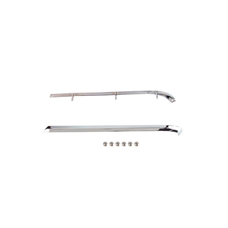 Chrome trim, vinyl roof, C-pillar 65-66