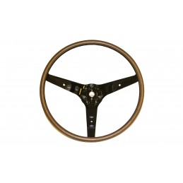 Steering wheel deluxe 3 spokes wood look 69