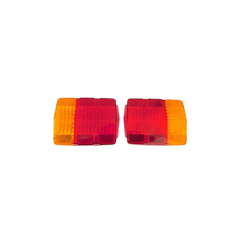 Taillight lens with amber turn signals, pair, 64-66