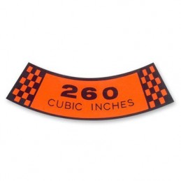 Sticker for air filter 260 cubic inches, 64