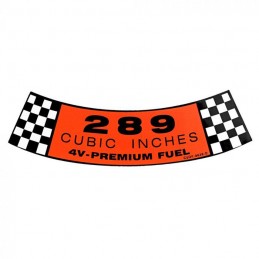 Sticker for air filter 289 4V, 65-66