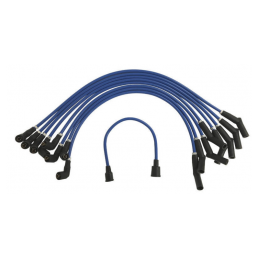 Ignition wire set - blue, Ford logo (390-428)