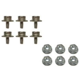 Snap fasteners for convertible tarpaulin on inner side panel 64-68