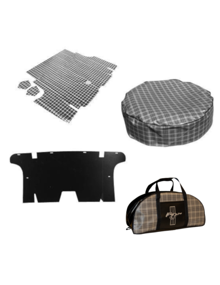Tappetini per bagagliaio Mustang 1971-73, accessori per pneumatici di scorta e borse